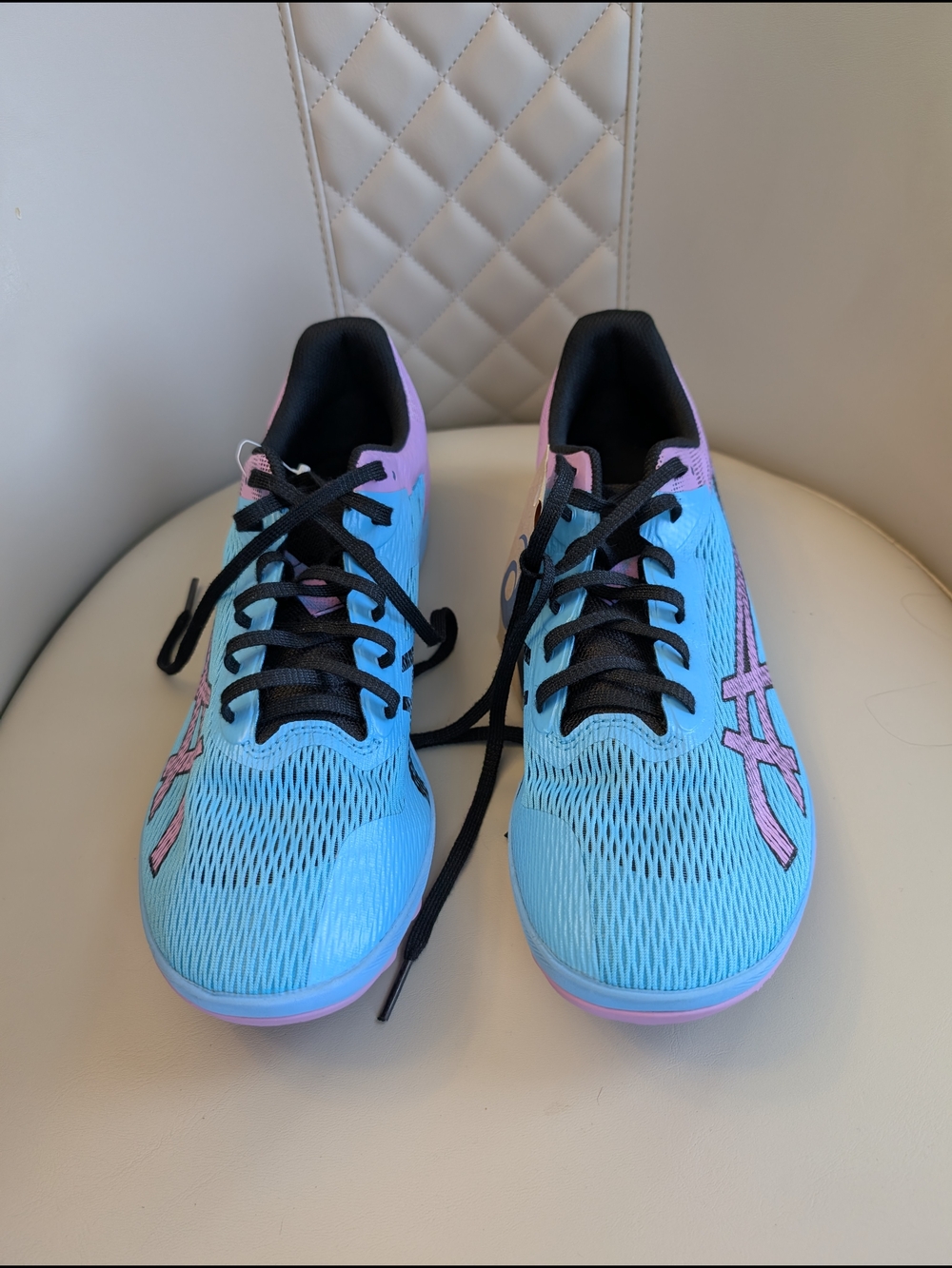 NWT Unisex Light Blue & Pink Track and Field Sneakers